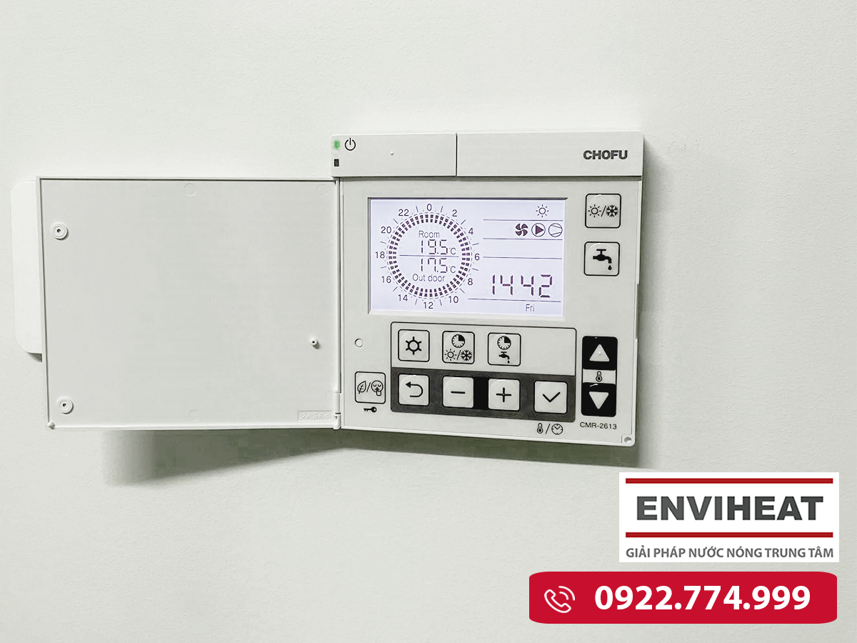 Bảng điều khiển từ xa của Heat Pump Chofu