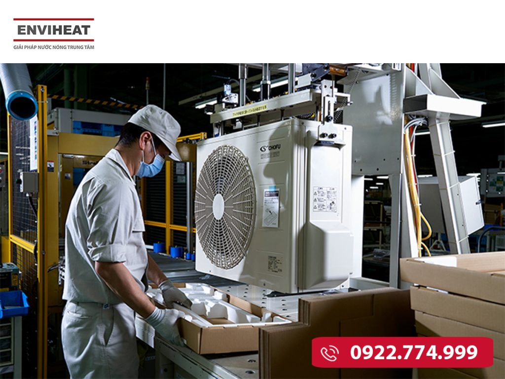 Máy nén heat pump được sản xuất trong nhà máy ở Nhật 