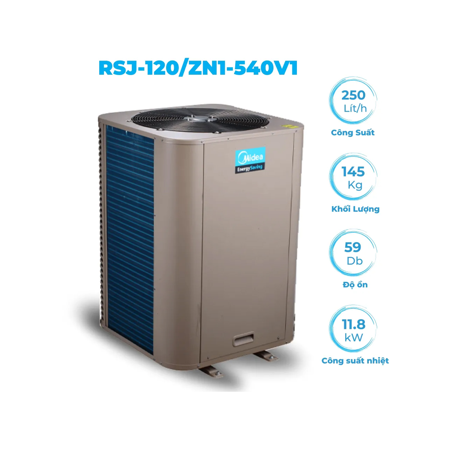 Máy nước nóng trung tâm công nghiệp Midea 250 lít/h