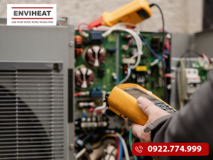 Vì sao máy heat pump bơm nhiệt đang chạy thì tự dừng giữa chừng?