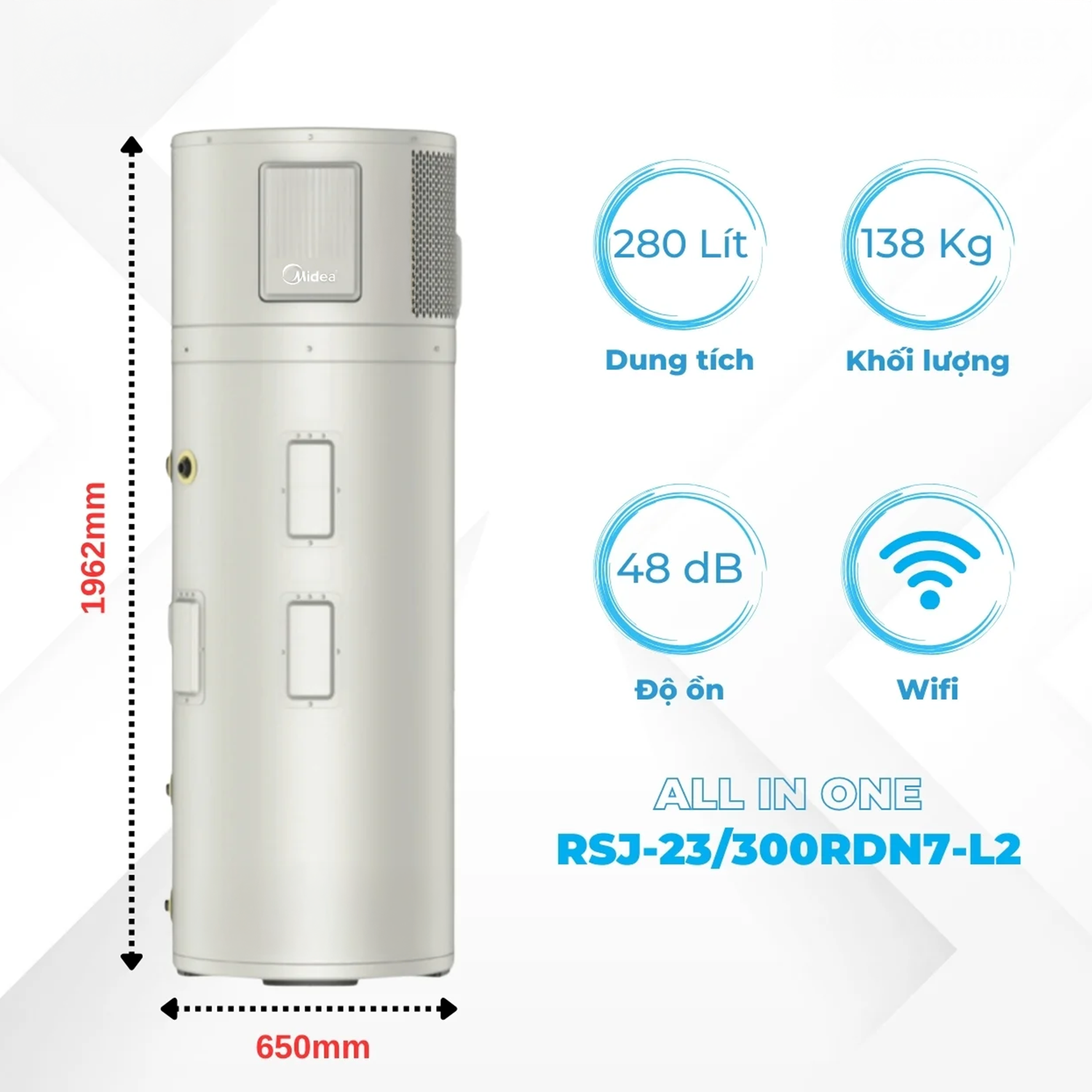 Heat pump Midea: Giải pháp nước nóng toàn diện, tiết kiệm năng lượng và thân thiện môi trường 2025